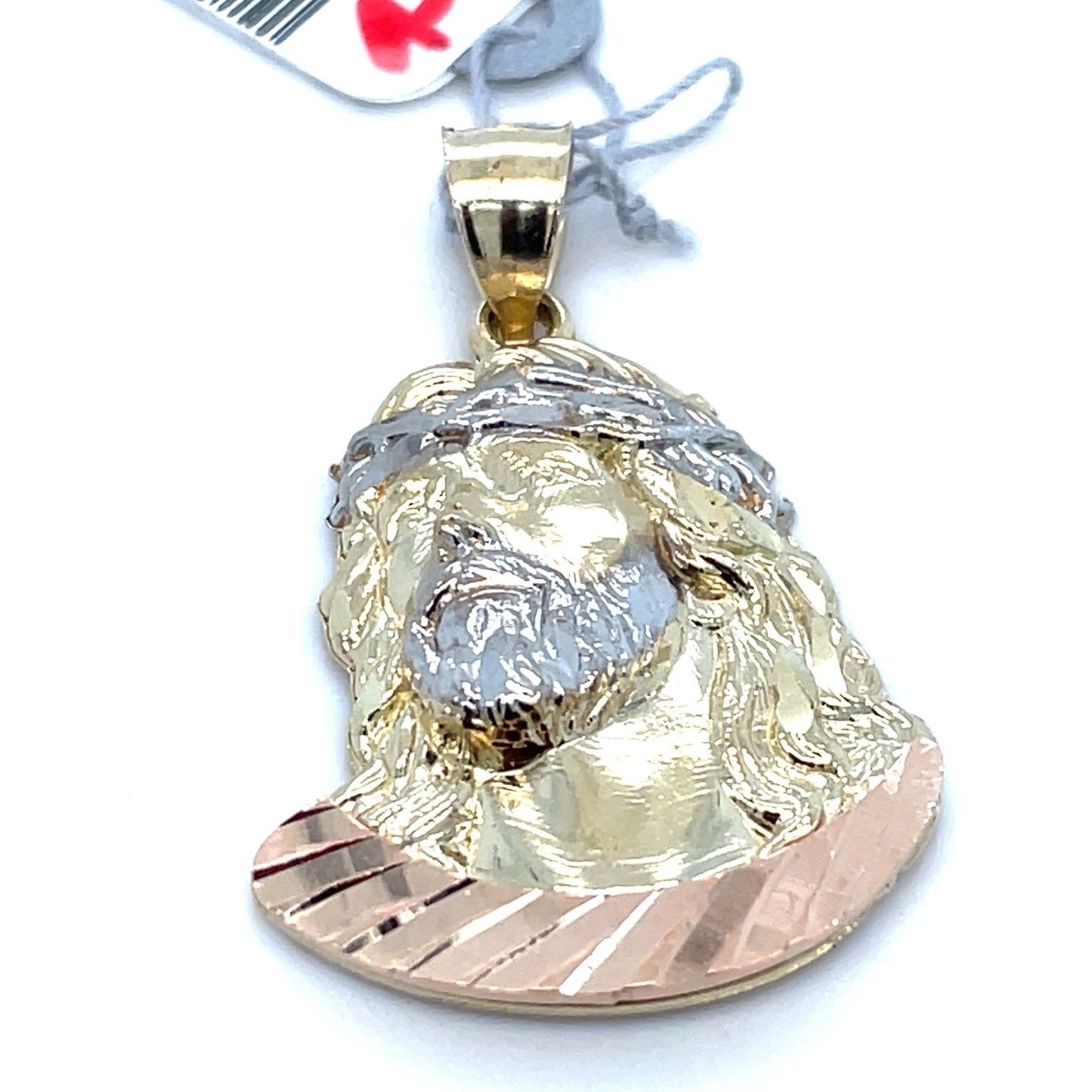 10k Tri Color Gold Jesus Pendant 3.40g0