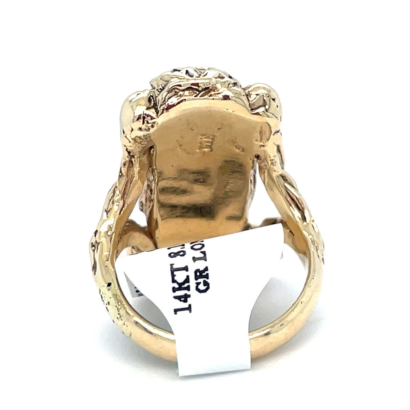 14k Yellow Gold Women’s Opal Brutalist Ring 8.10g Size 4.52