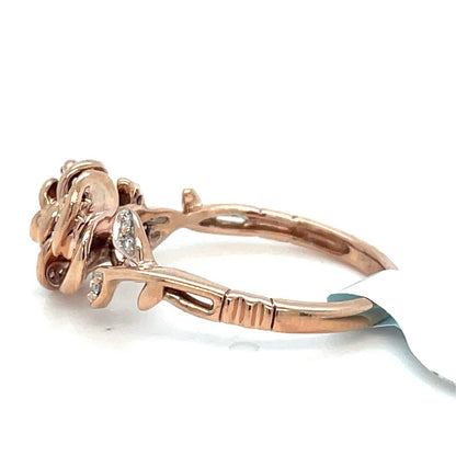 10k Rose Gold Women’s Rose Ring 3.90g Size 72