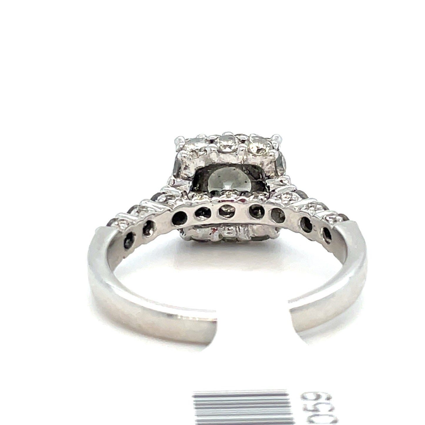 14k White Gold Women’s Halo Diamond Ring 5.91g L V S1 Size 10 W/ Appraisal2