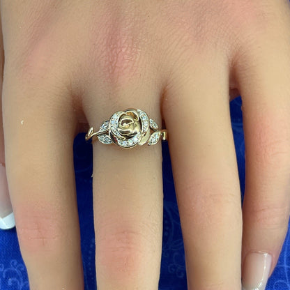 10k Rose Gold Women’s Rose Ring 3.90g Size 74