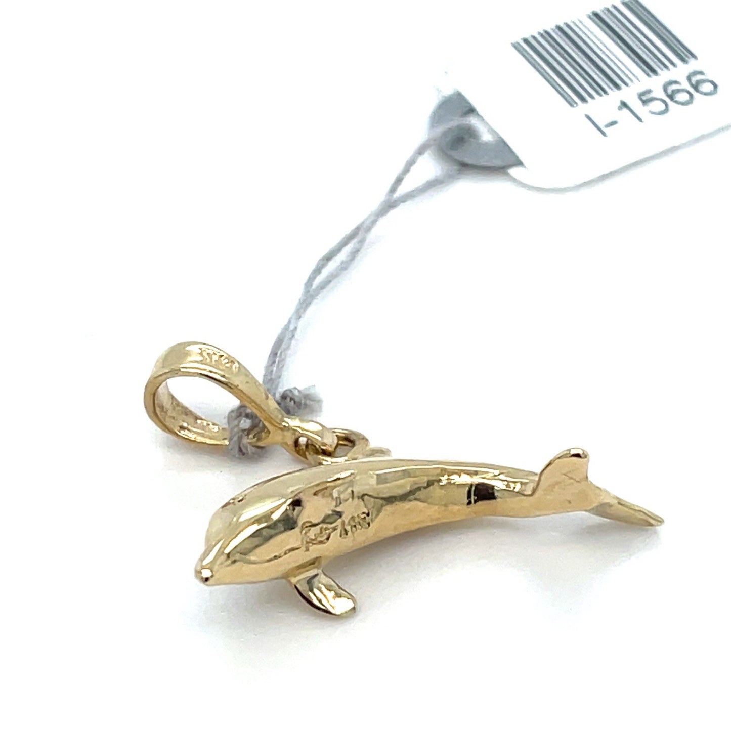 14k Yellow Gold Women’s 3d Dolphin Pendant 3.00g 2