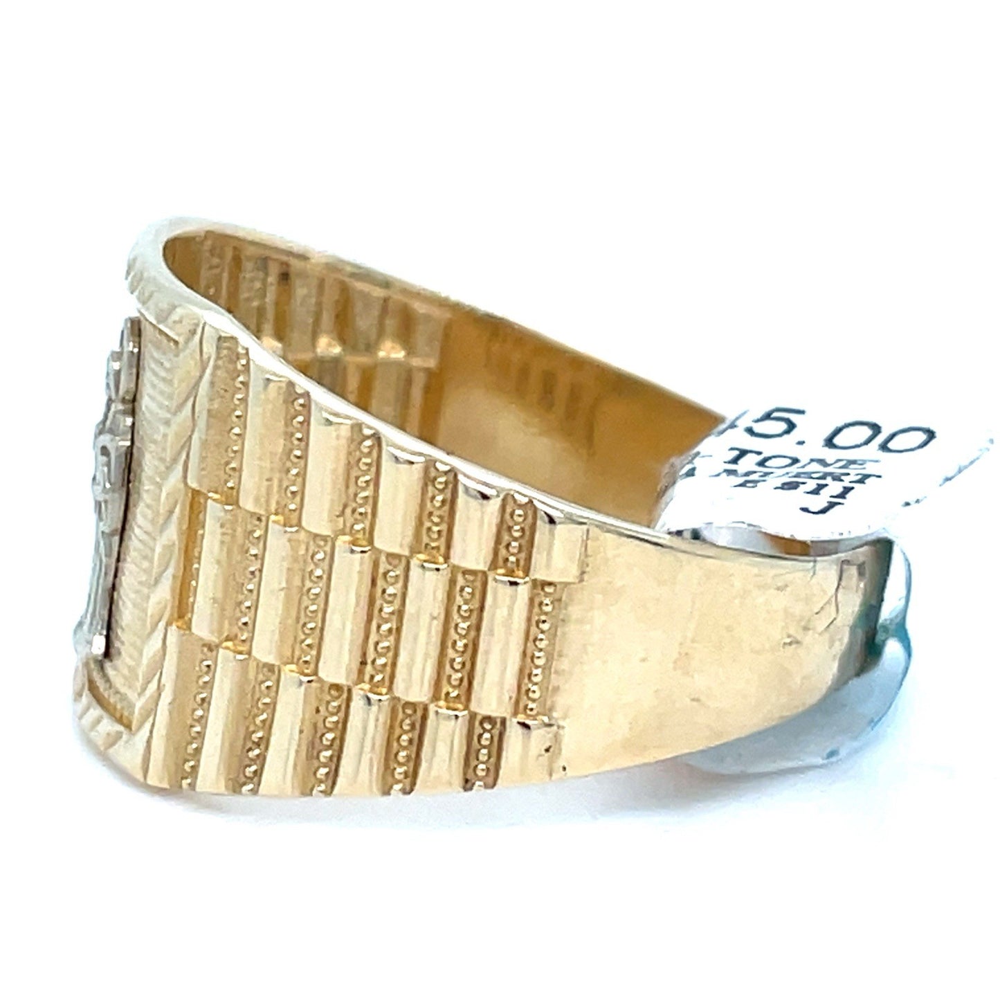 14k Two Tone Gold Men’s Santa Muerte Ring 4.60g Size 112