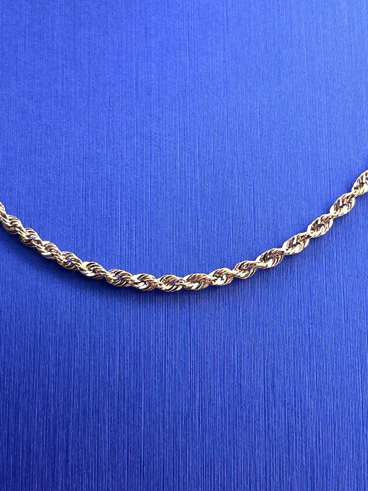 10k Rose gold 16 inch hollow rope necklace 1.9 mm 1.4 g brand new1