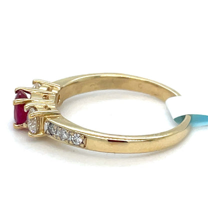 14k Yellow Gold Women’s Ruby And Diamond Ring 3.28g W/ Appraisal2