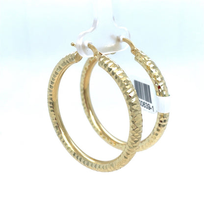 14k Yellow Gold Women’s Hoop Earrings 5.34g 4x401