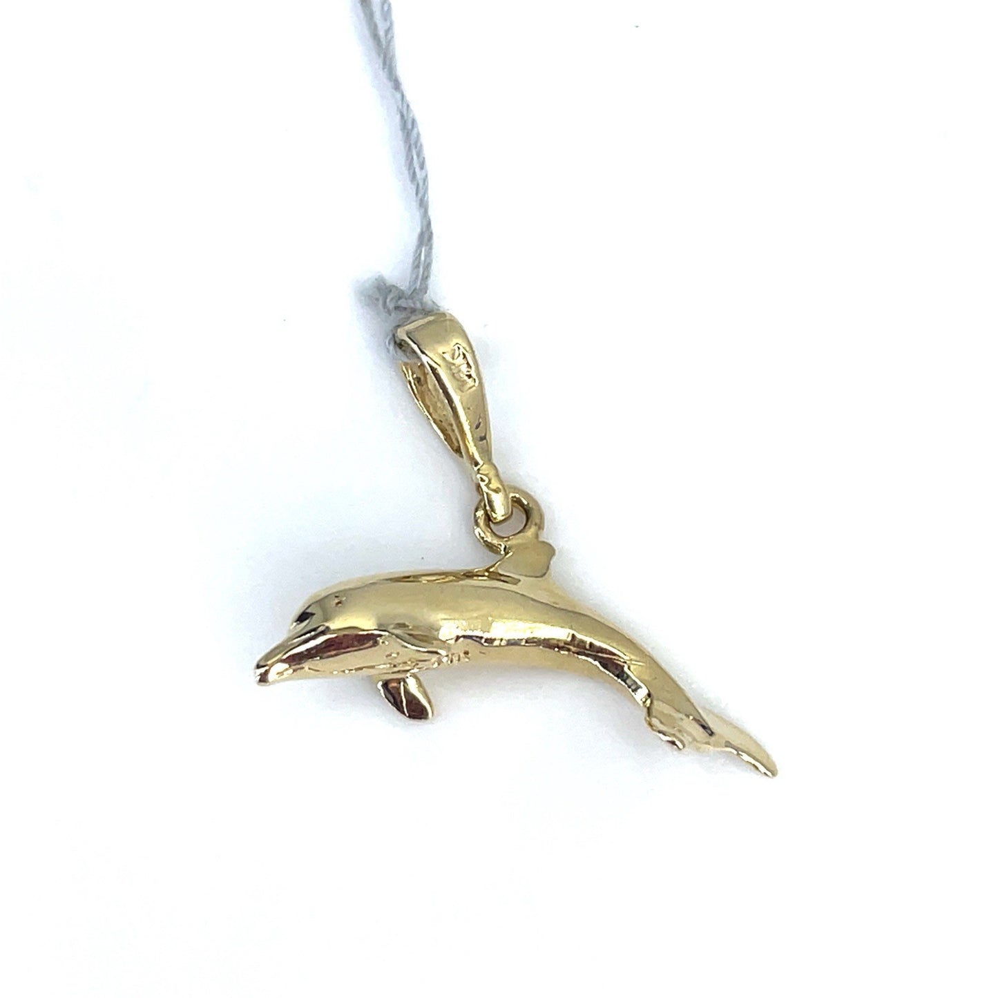 14k Yellow Gold Women’s 3d Dolphin Pendant 3.00g 0