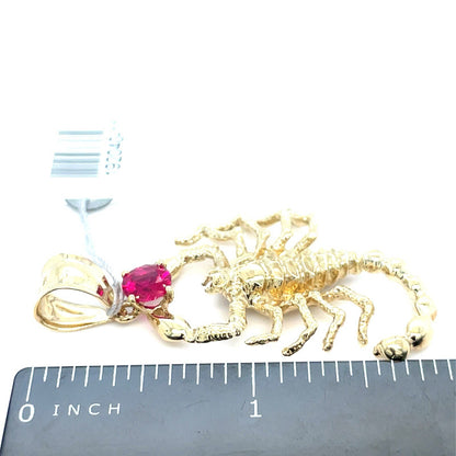 10k Yellow Gold CZ Scorpio Pendant 6.30g3