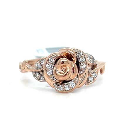 10k Rose Gold Women’s Rose Ring 3.90g Size 70