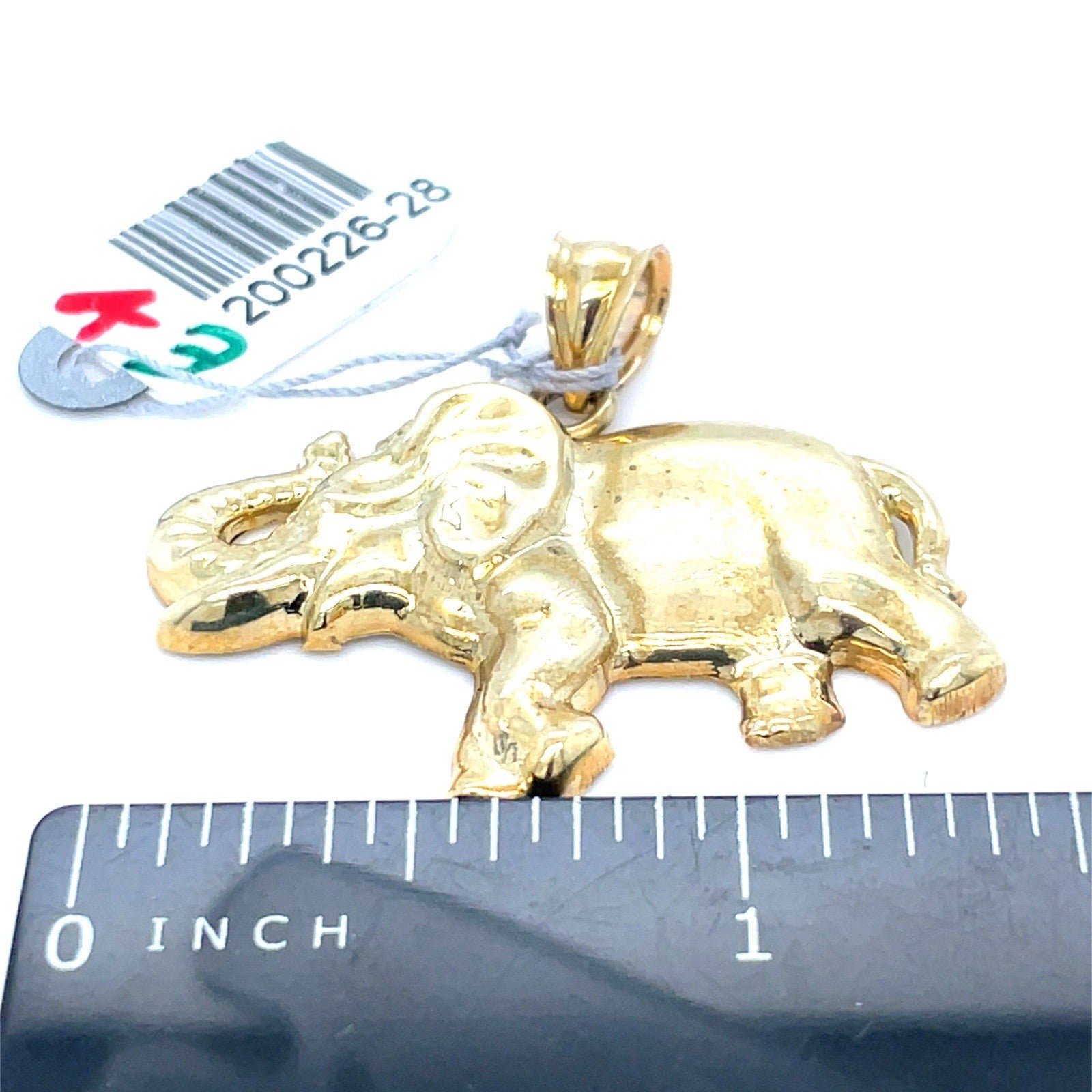 10k Yellow Gold Elephant Pendant 3.55g 4