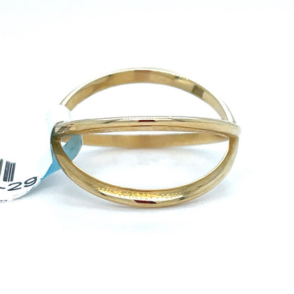 14K Yellow Gold Women’s Open Crossway X Ring 1.70g Size 71