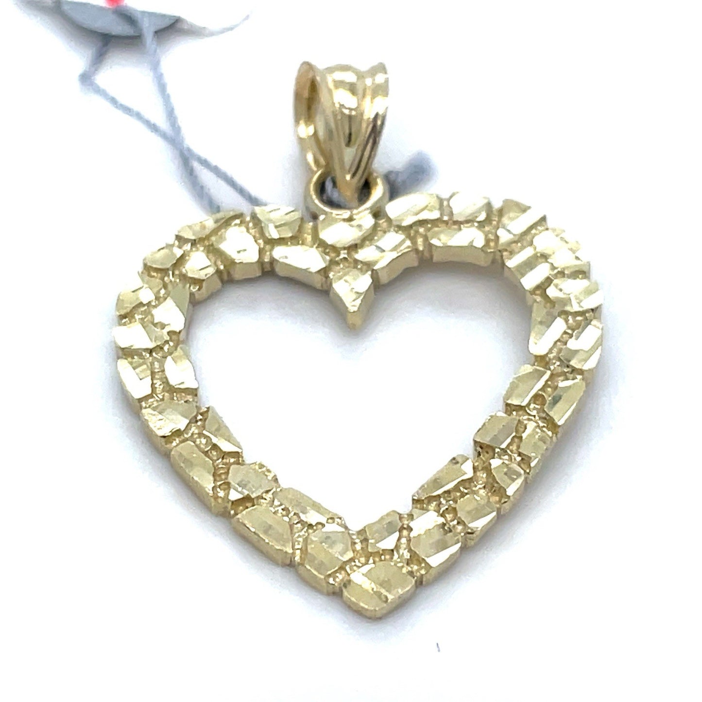 10k Yellow Gold Women’s Open Nugget Heart Pendant 2.10g1