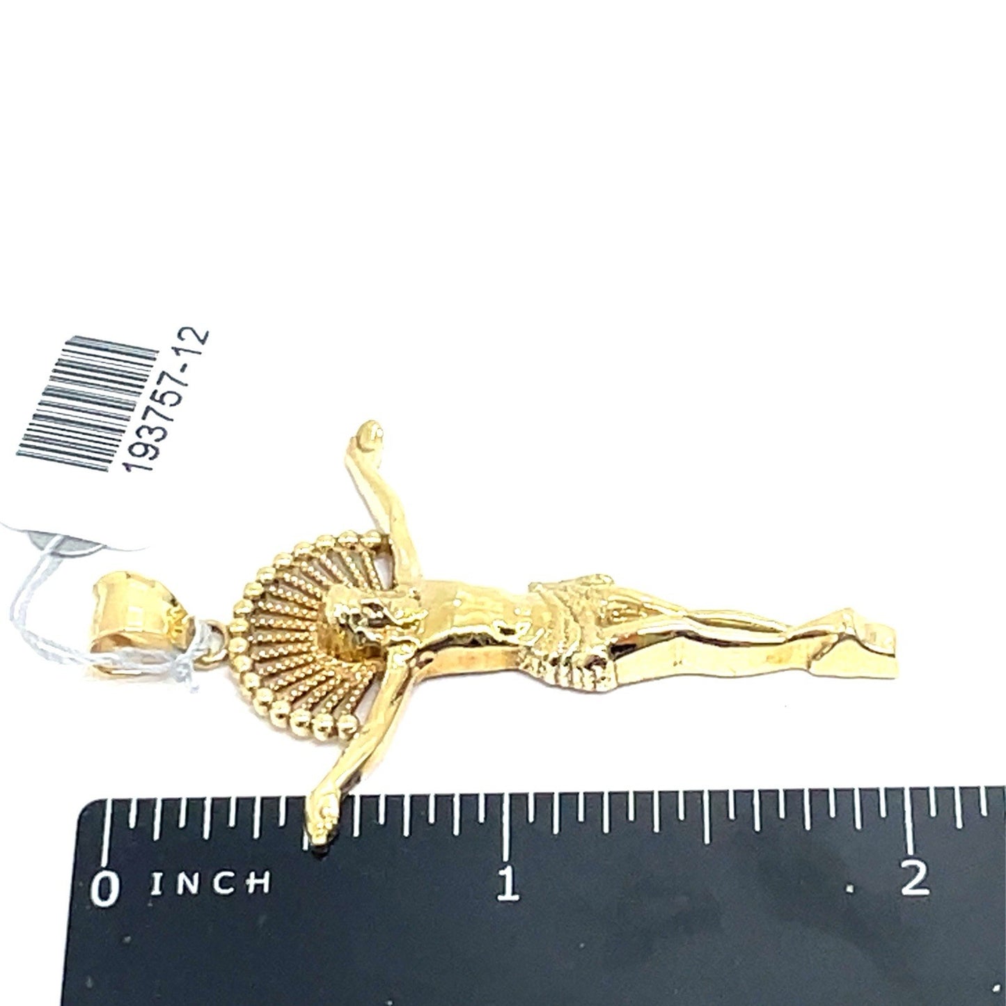 10K Yellow Gold Open Arms Jesus Pendant 3.40g2