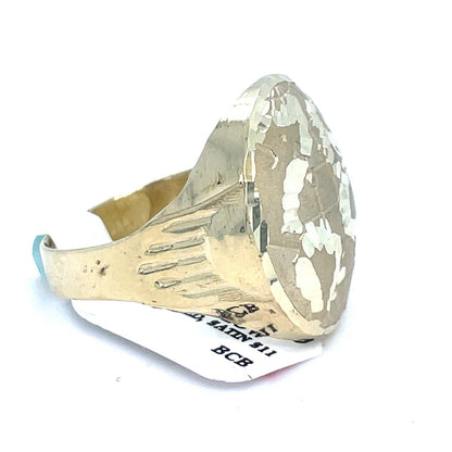 10K Yellow Gold Men’s World Satin Ring 4.30g Size 111