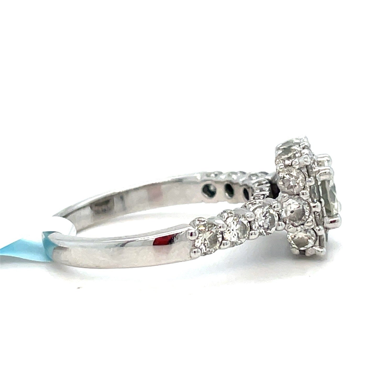 14k White Gold Women’s Halo Diamond Ring 5.91g L V S1 Size 10 W/ Appraisal1