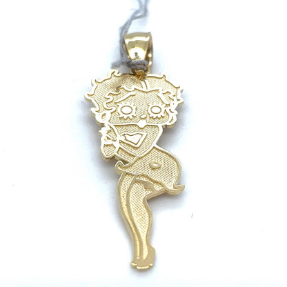 10k Yellow Gold Betty Boop Character Pendant 1.80g1