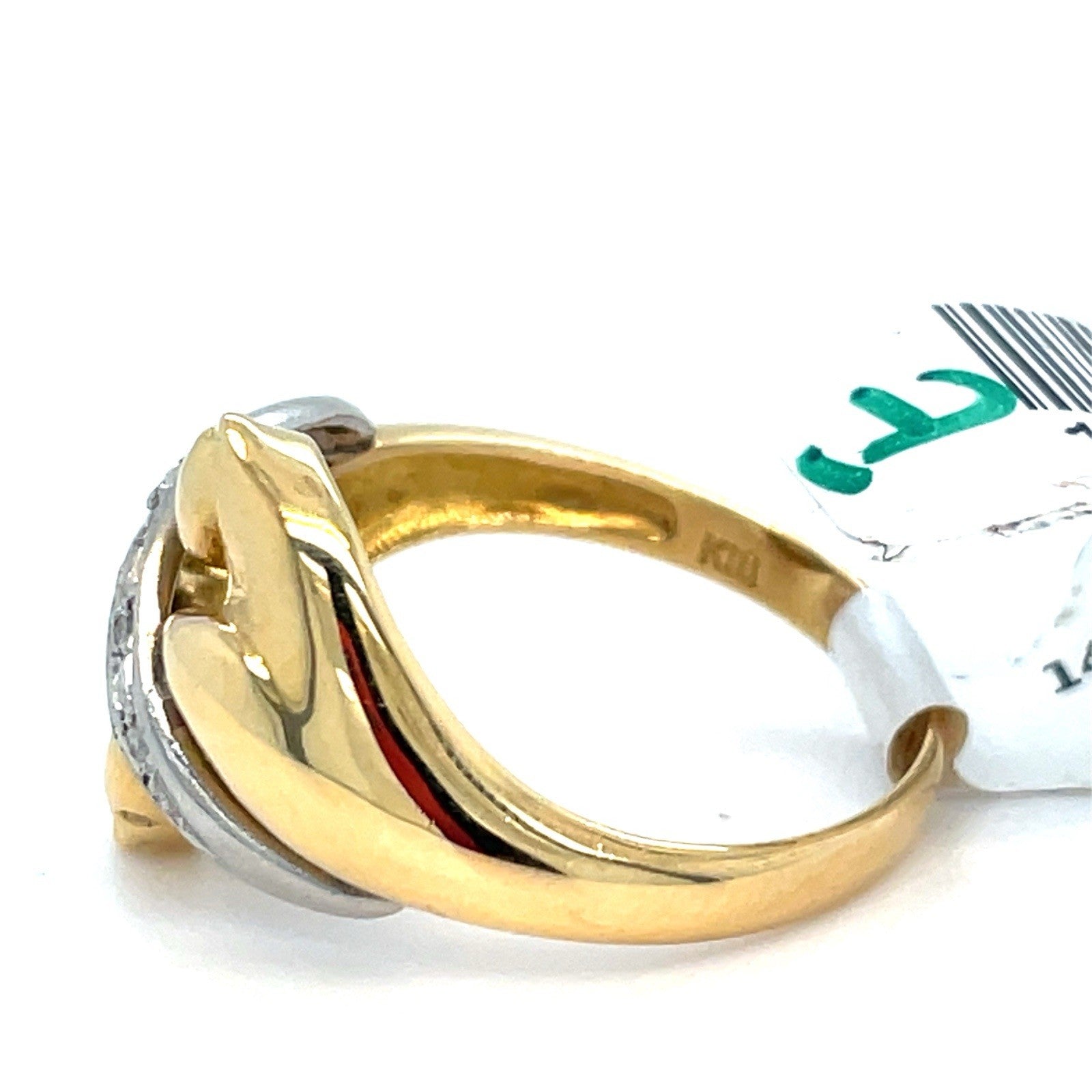 14k Two Tone Gold Jaguars Diamond Ring 3.40g Size 62