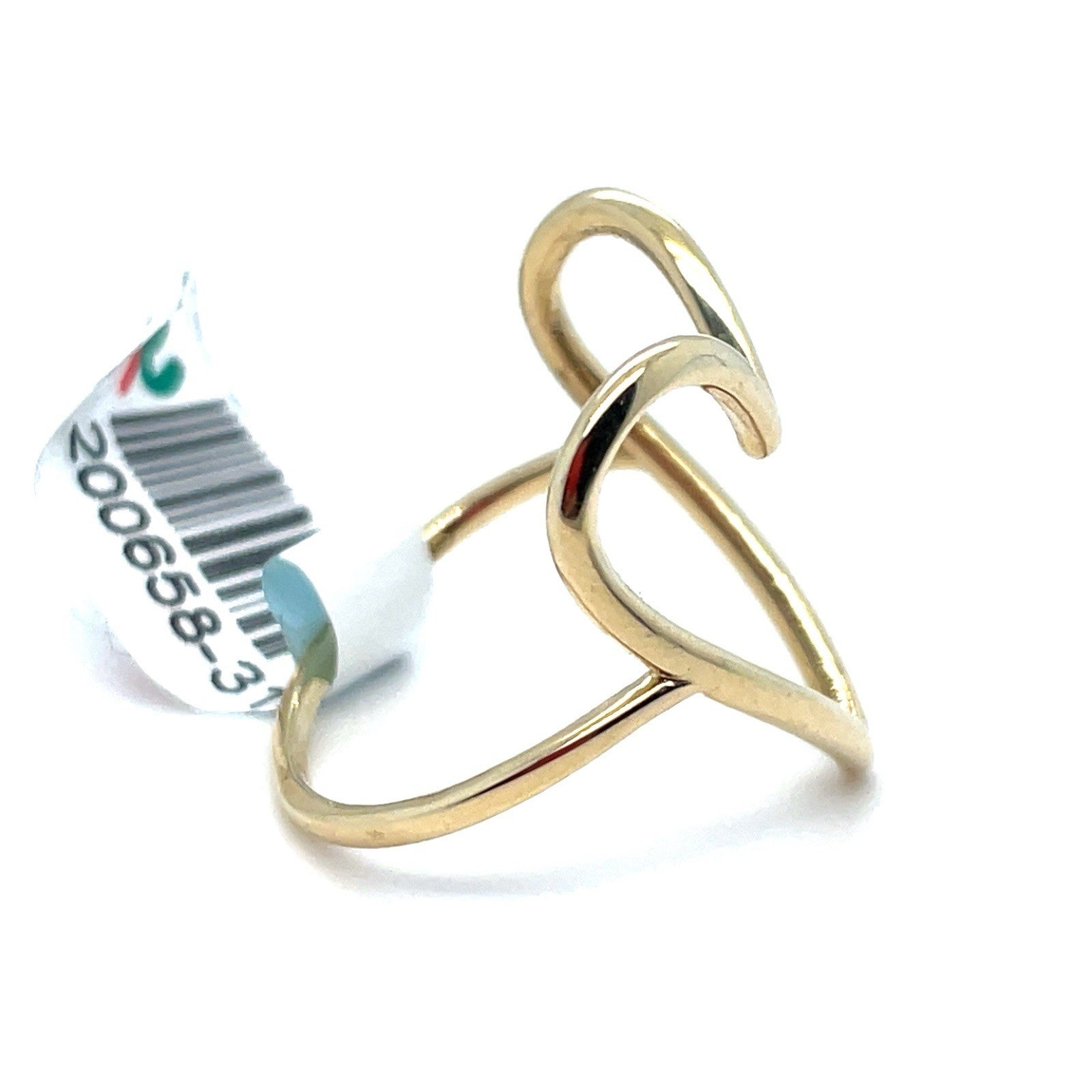 14k Yellow Gold Women’s Hollow Heart Ring 2.46g Size 71
