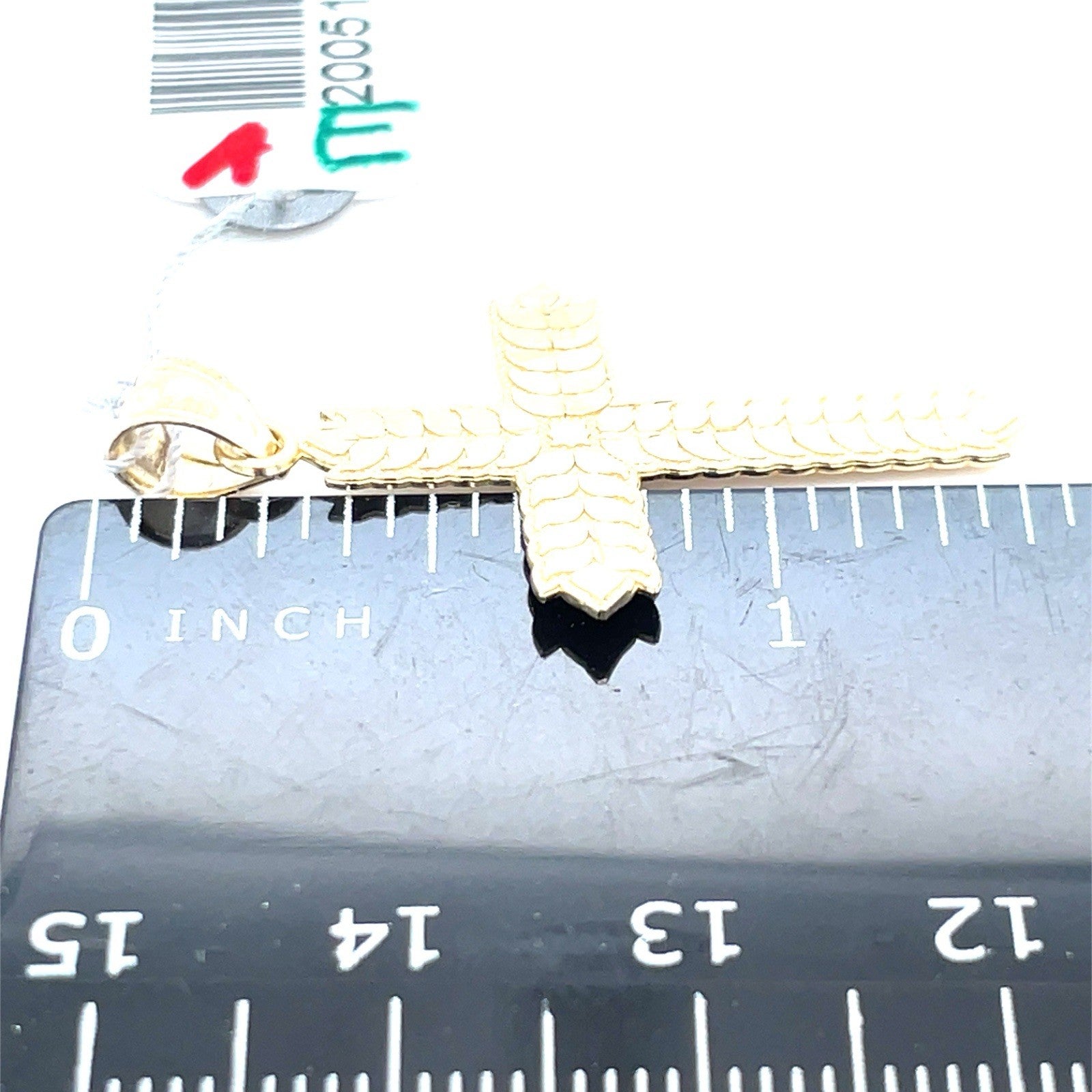 14k Yellow Gold Flat Cross Pendant 1.50g3