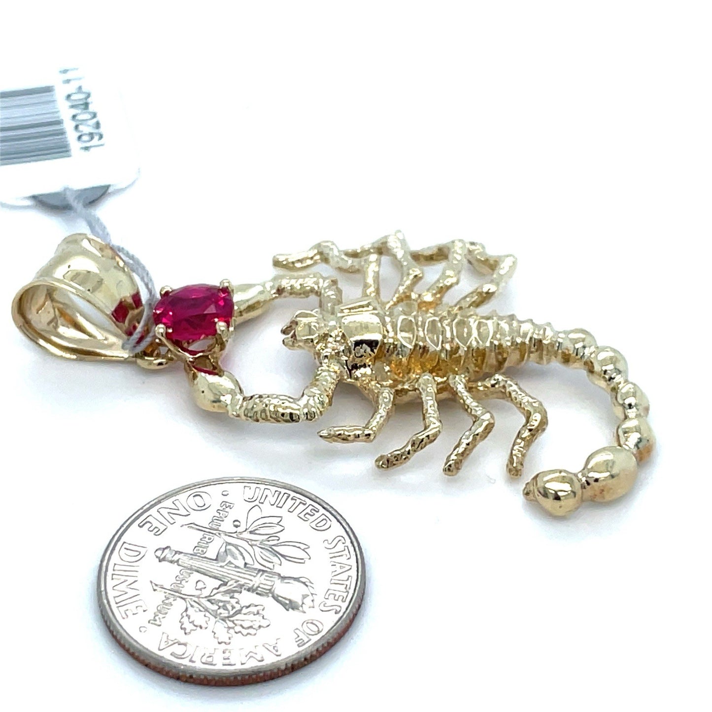 10k Yellow Gold CZ Scorpio Pendant 6.30g2