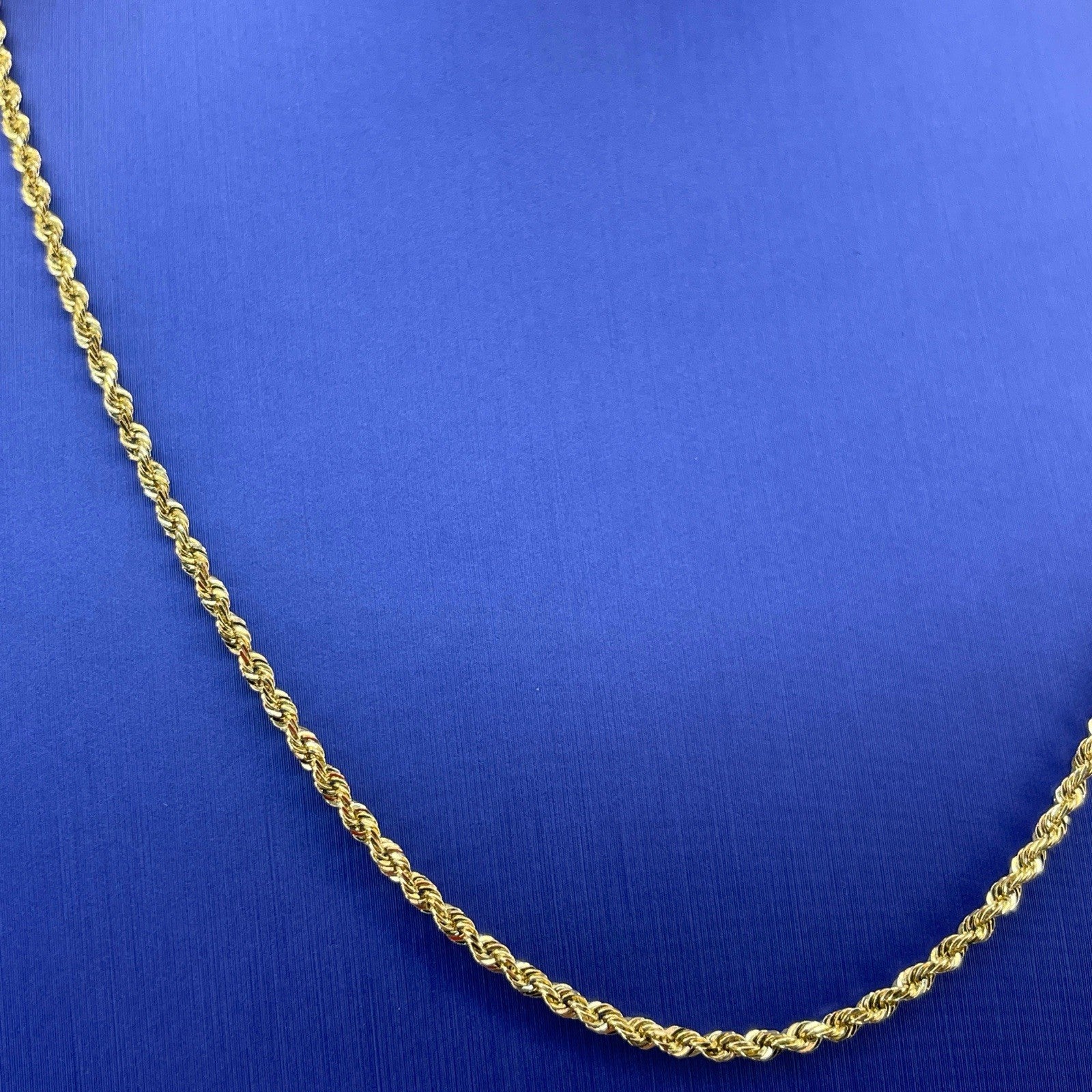 14k Yellow Gold 18” Solid Rope Necklace 6.65g 2.1mm 2