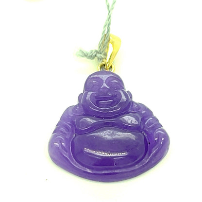 14k Yellow Gold Purple Buddha Pendant 2.10g1