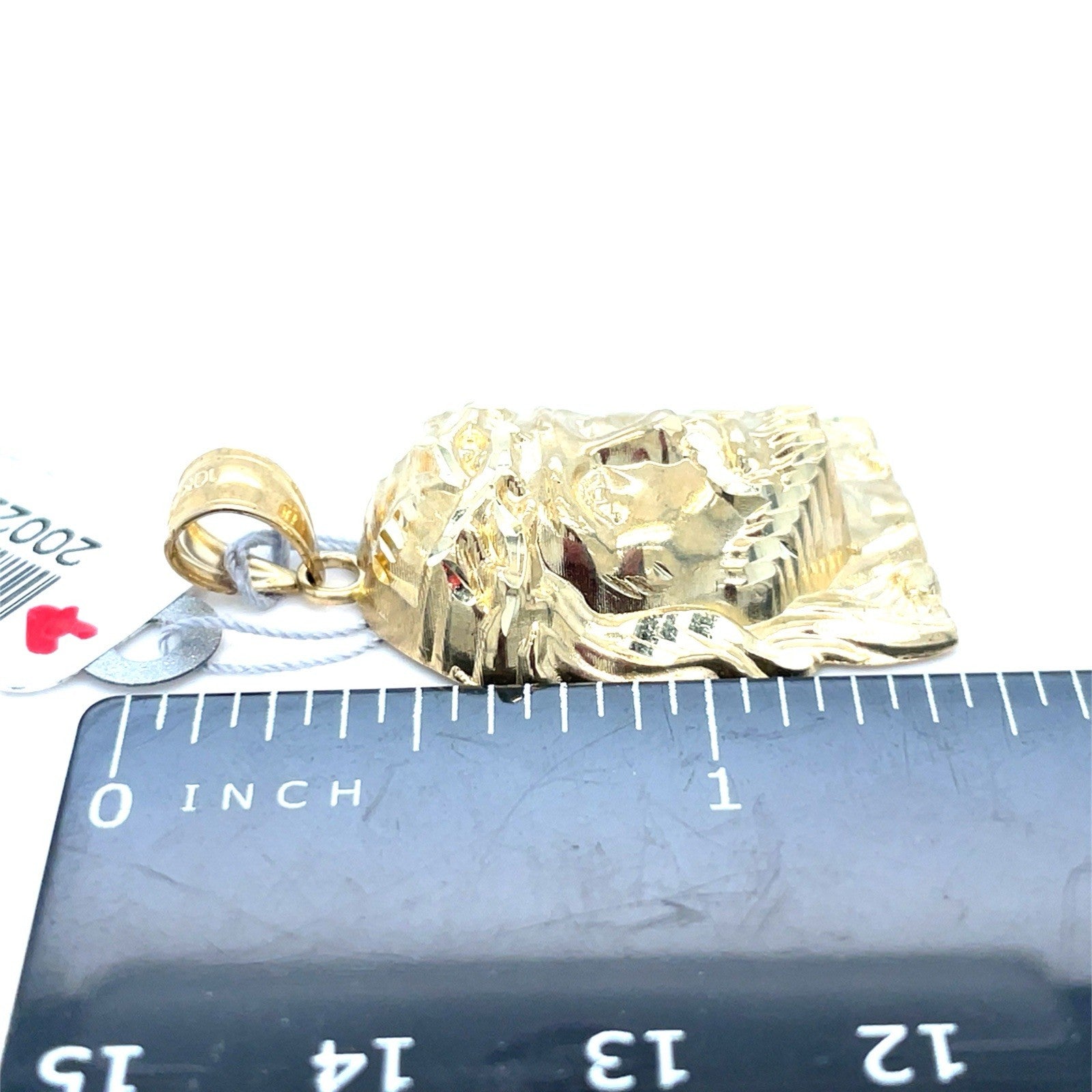 10k Yellow Gold 3D Jesus Pendant 3.45g3