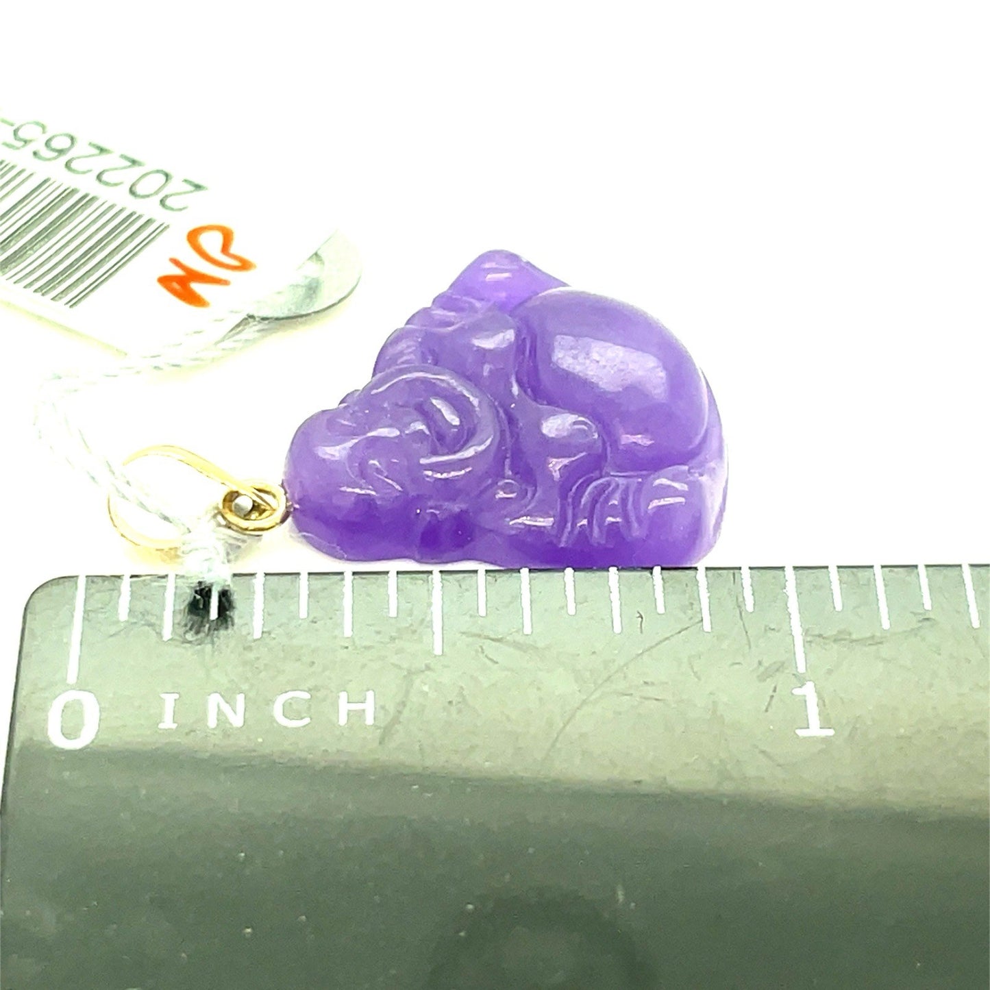 14k Yellow Gold Purple Buddha Pendant 2.10g3