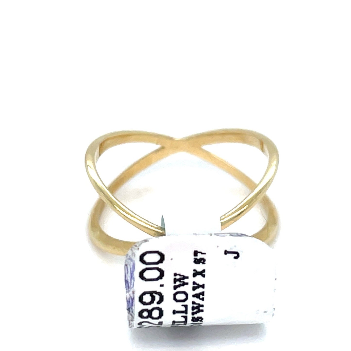 14K Yellow Gold Women’s Open Crossway X Ring 1.70g Size 72