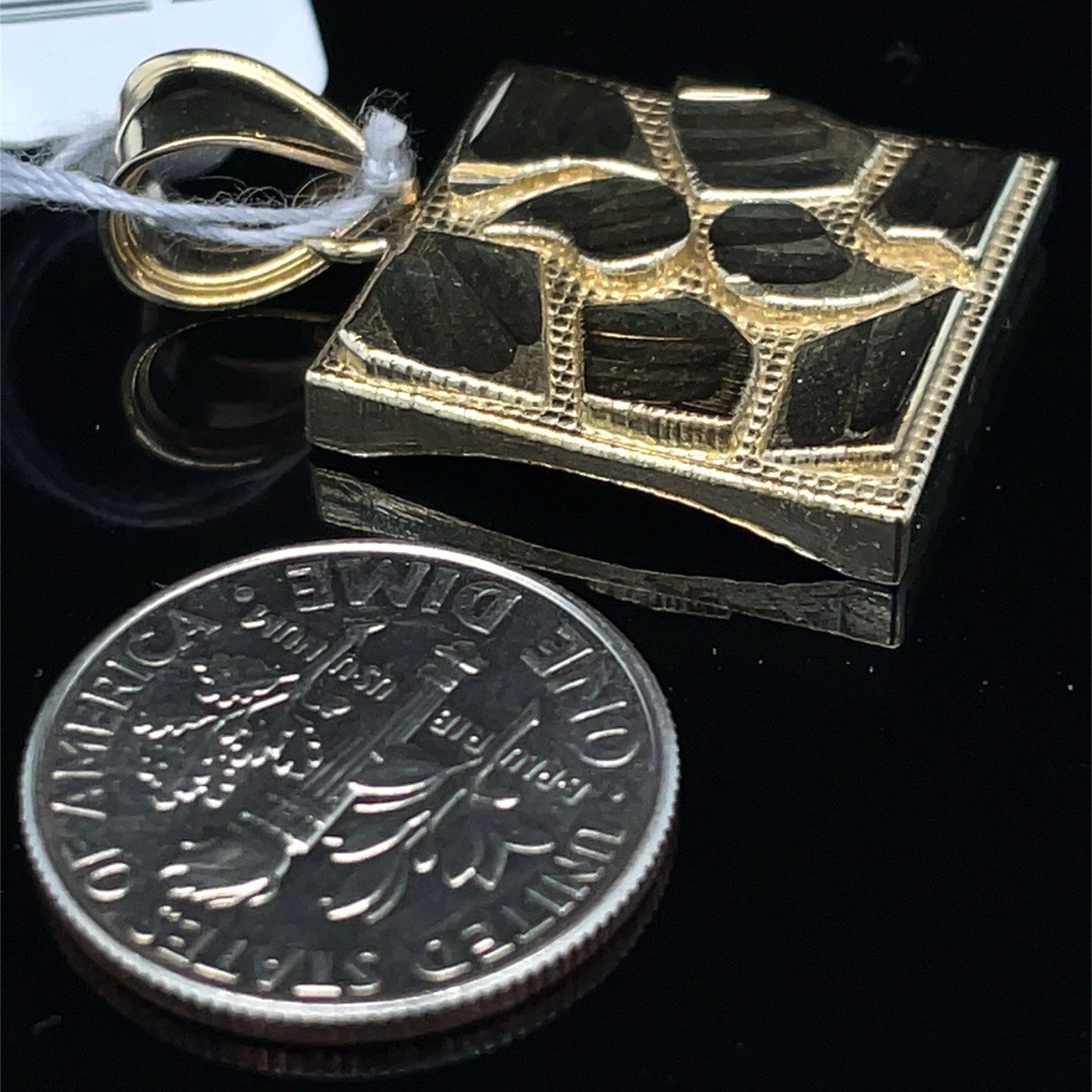 10K Yellow Gold Scallop Nugget Pendant 3.50g 1