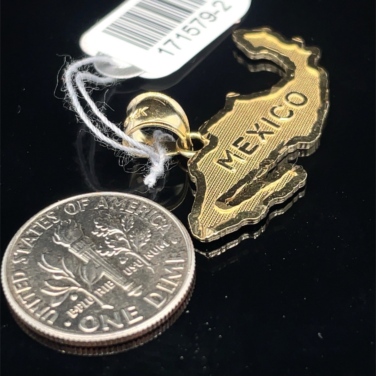 14k Yellow Gold Mexico Pendant 2.00g1