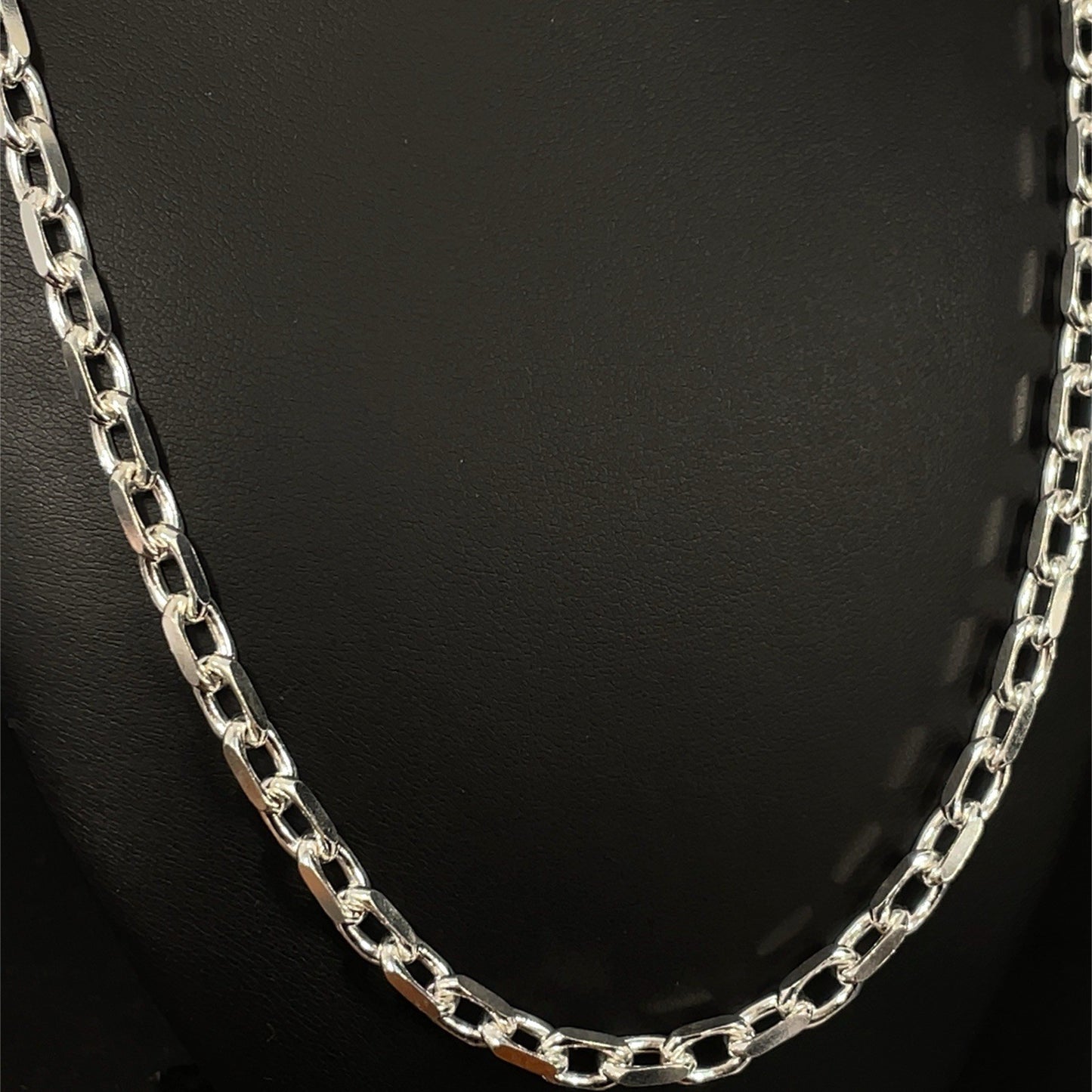 925 Sterling Silver 24” Anchor Link Style Men’s Necklace 51.00g 5.5mm1